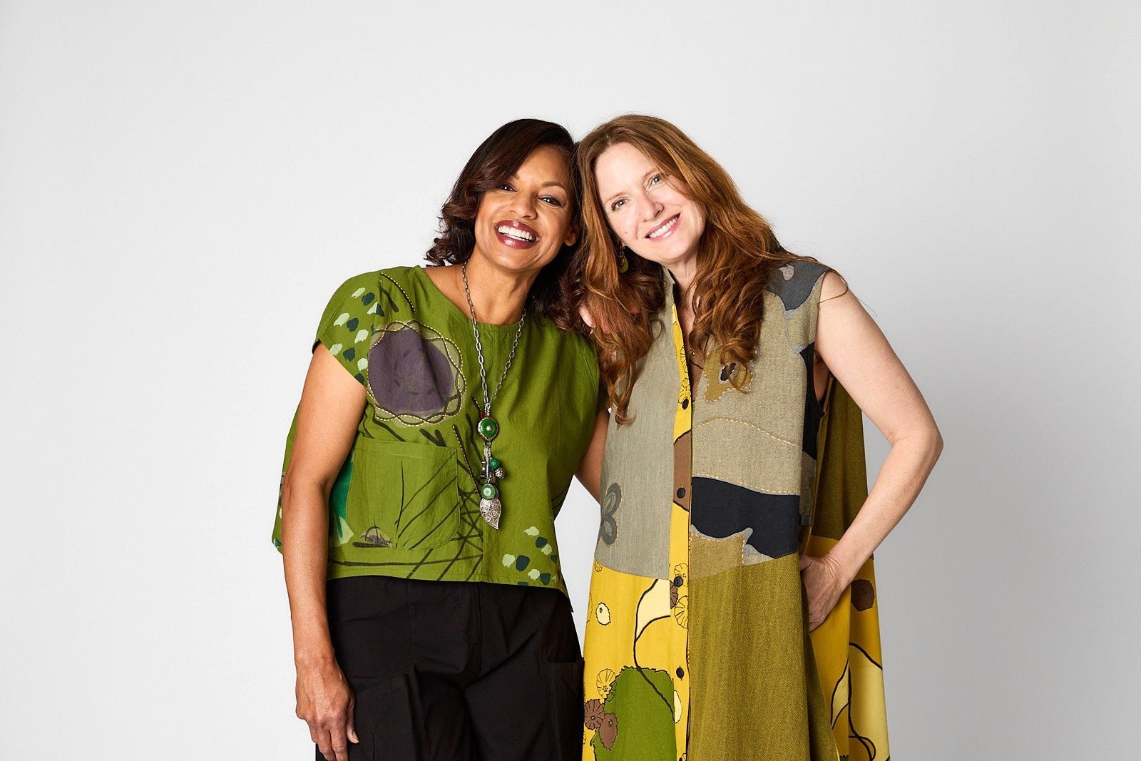 Two women wearing artful READY TRADING clothing