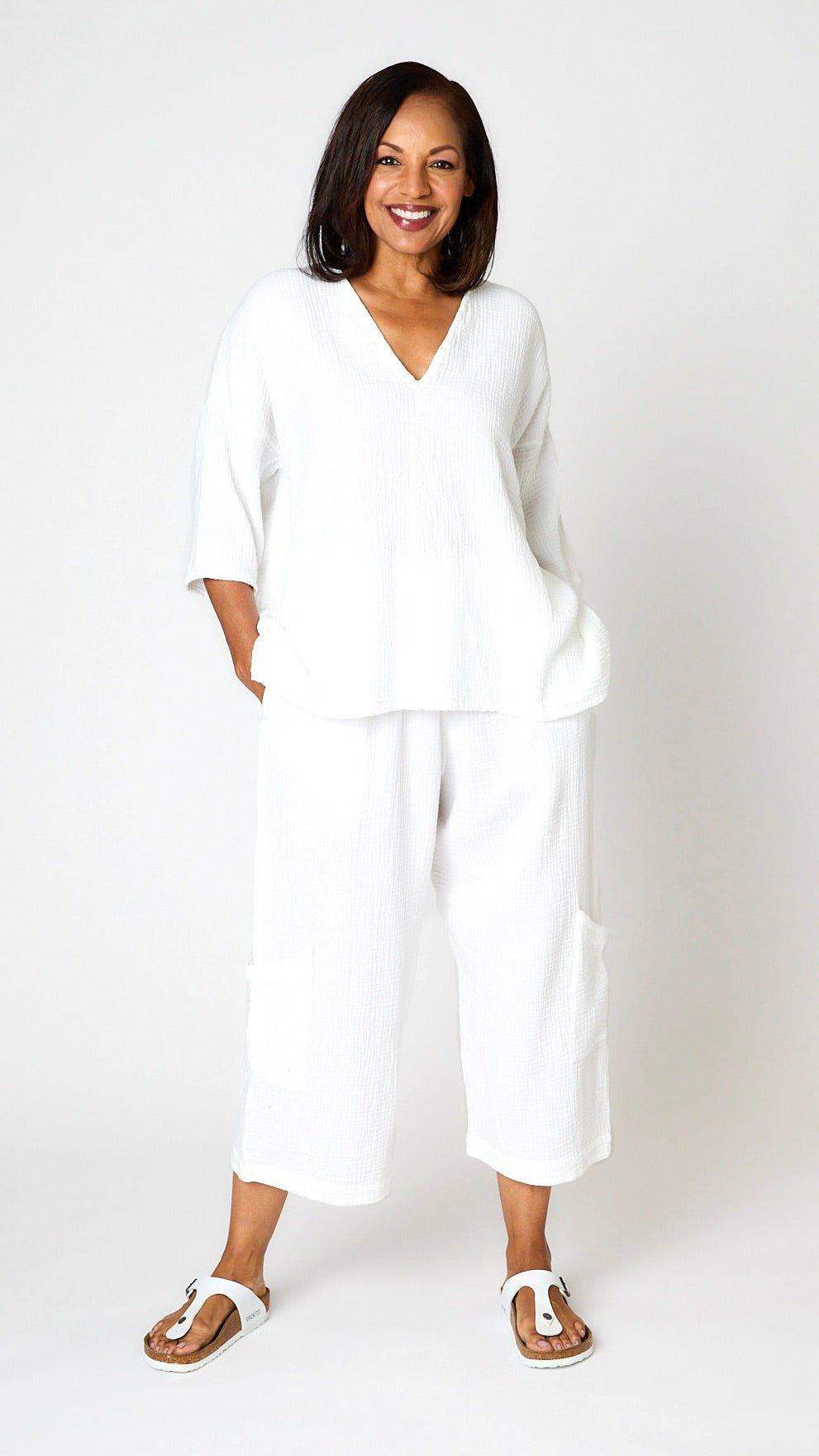 Bryn Walker Bax Shirt Crinkle Cotton - White