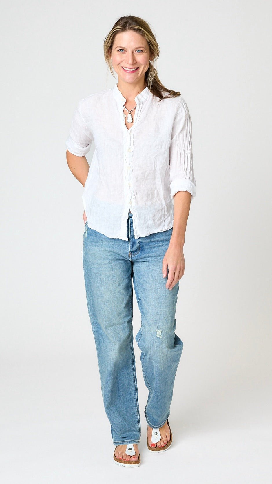 LLEA BLUE Ivey Shirt - White
