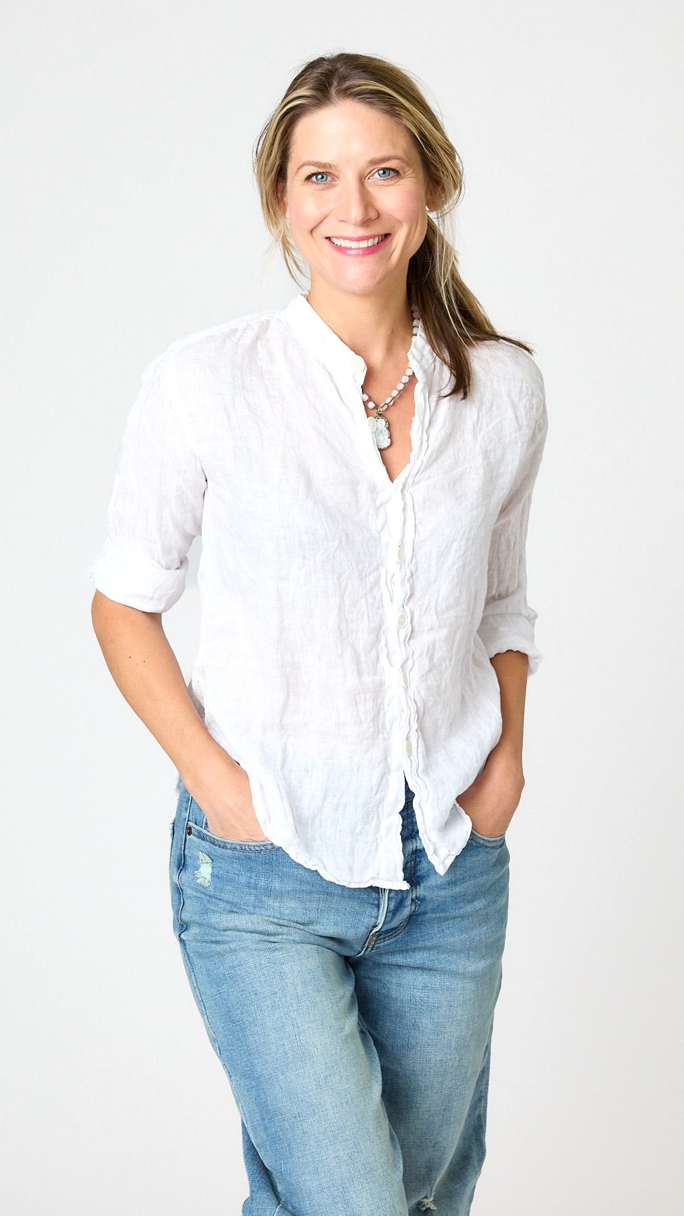 LLEA BLUE Ivey Shirt - White