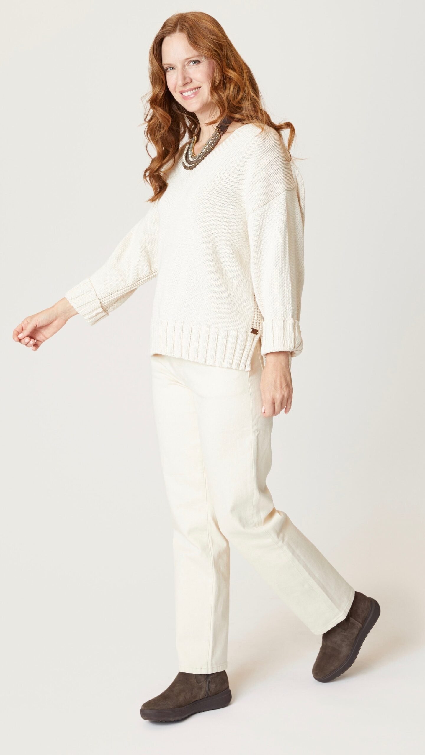 Mulberry Ecru Denim Straight Leg Jean