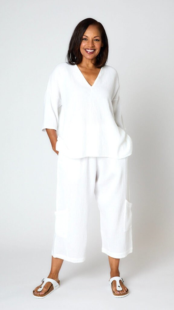 Bryn Walker Casbah Pant- Crinkle Cotton - White